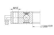 四點(diǎn)接觸球軸承 VU130225, 無(wú)齒，兩側(cè)唇密封