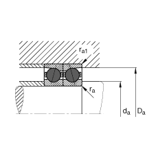 主軸軸承 HCB71914-C-T-P4S, 調(diào)節(jié)，成對或單元安裝，接觸角 α = 15°，陶瓷球，限制公差